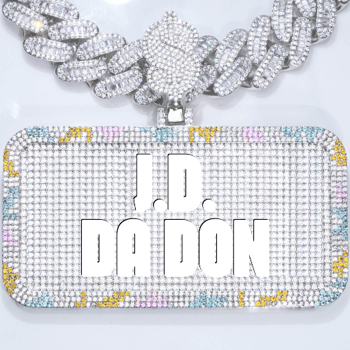CUSTOM LETTER NECKLACE 3D COLORFUL SQUARE