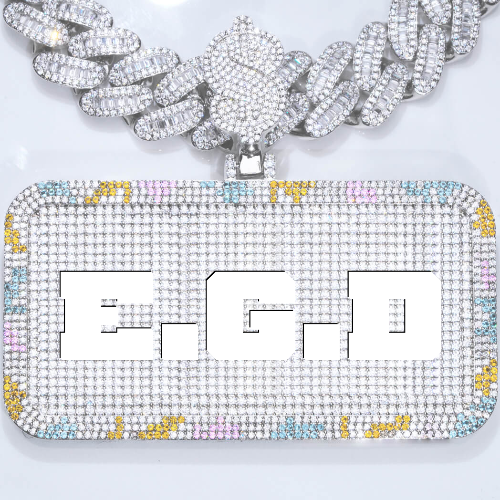 CUSTOM LETTER NECKLACE 3D COLORFUL SQUARE