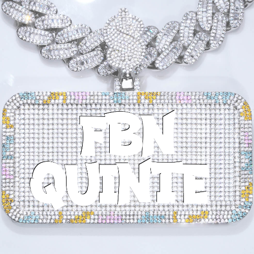 CUSTOM LETTER NECKLACE 3D COLORFUL SQUARE