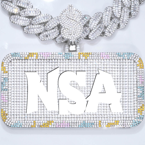 CUSTOM LETTER NECKLACE 3D COLORFUL SQUARE