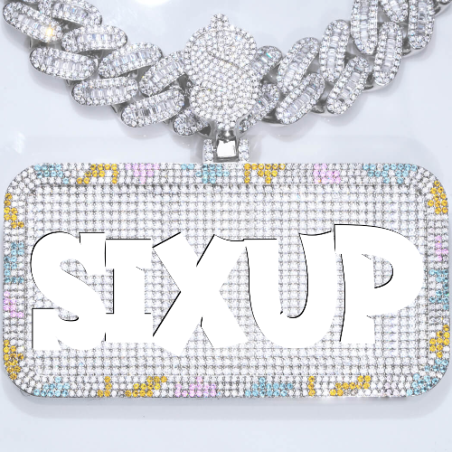 CUSTOM LETTER NECKLACE 3D COLORFUL SQUARE