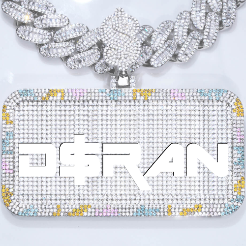 CUSTOM LETTER NECKLACE 3D COLORFUL SQUARE