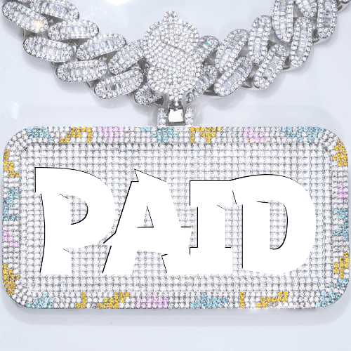 CUSTOM LETTER NECKLACE 3D COLORFUL SQUARE