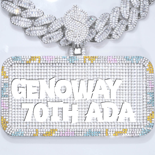 CUSTOM LETTER NECKLACE 3D COLORFUL SQUARE