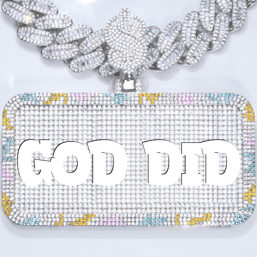 CUSTOM LETTER NECKLACE 3D COLORFUL SQUARE