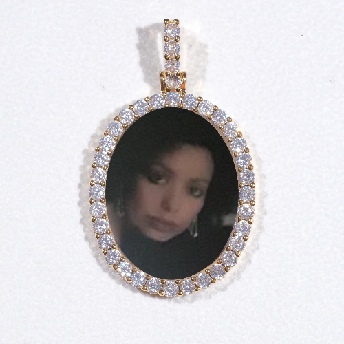 3D Oval Custom Picture Pendant
