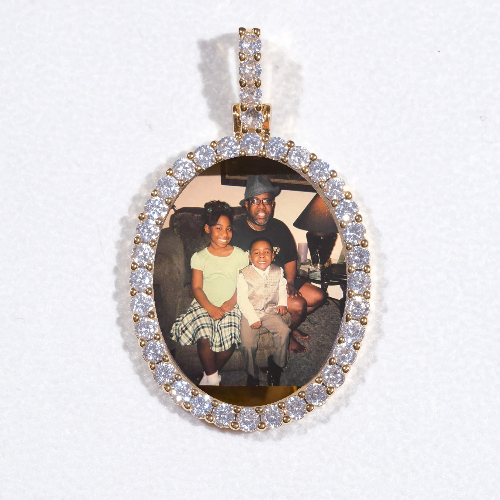 3D Oval Custom Picture Pendant
