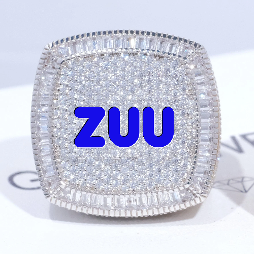 CUSTOM LETTER 3D ICED RING