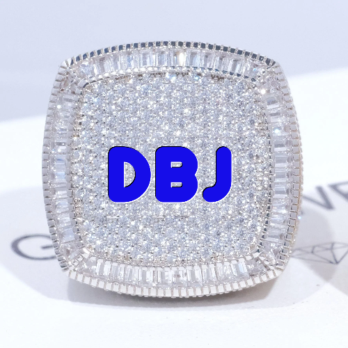 CUSTOM LETTER 3D ICED RING