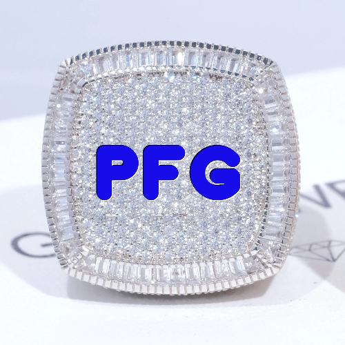 CUSTOM LETTER 3D ICED RING