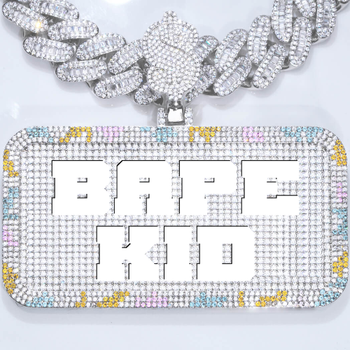 CUSTOM LETTER NECKLACE 3D COLORFUL SQUARE