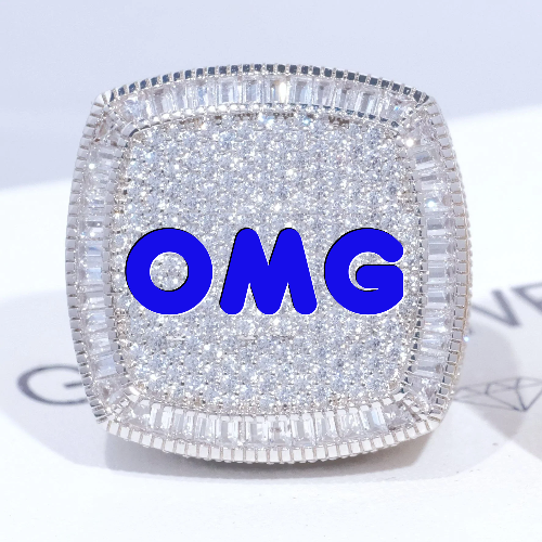 CUSTOM LETTER 3D ICED RING