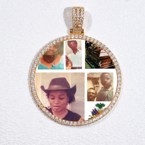 MEDIUM 3D CIRCLE CUSTOM PICTURE PENDANT
