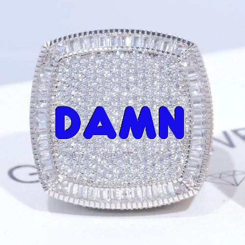CUSTOM LETTER 3D ICED RING