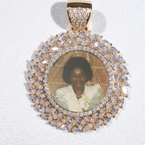 Large 3D Wheat Ear Custom Picture Pendant