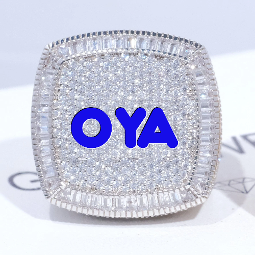CUSTOM LETTER 3D ICED RING