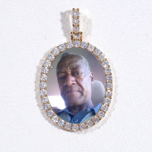 3D Oval Custom Picture Pendant