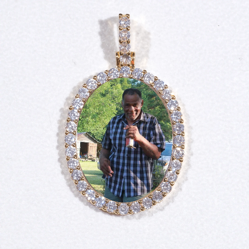 3D Oval Custom Picture Pendant