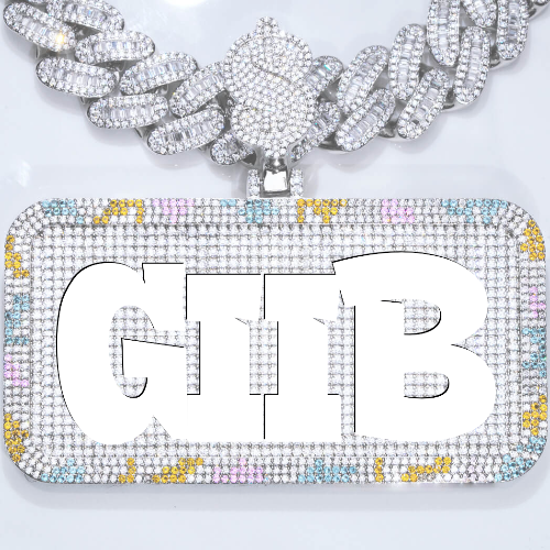 CUSTOM LETTER NECKLACE 3D COLORFUL SQUARE