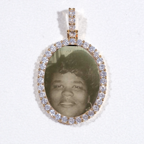 3D Oval Custom Picture Pendant