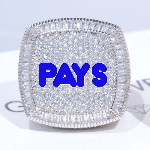 CUSTOM LETTER 3D ICED RING