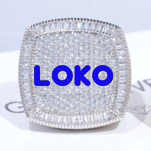 CUSTOM LETTER 3D ICED RING