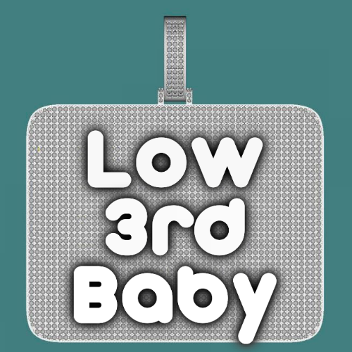 CUSTOM LETTER NECKLACE 3D BIG SQUARE