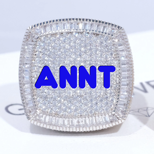 CUSTOM LETTER 3D ICED RING