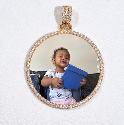 MEDIUM 3D CIRCLE CUSTOM PICTURE PENDANT