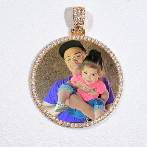 MEDIUM 3D CIRCLE CUSTOM PICTURE PENDANT