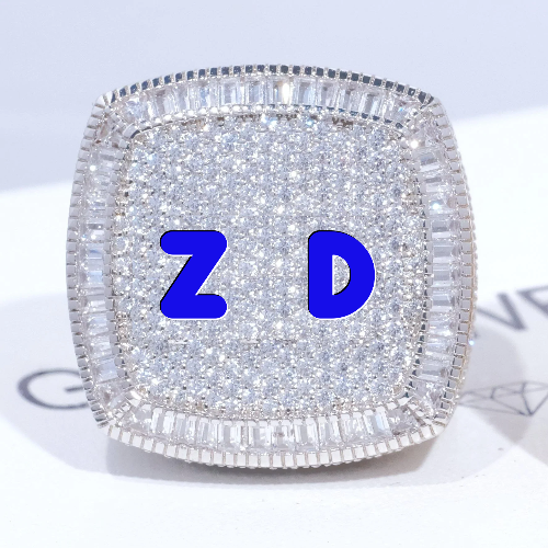 CUSTOM LETTER 3D ICED RING