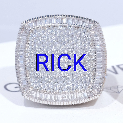CUSTOM LETTER 3D ICED RING