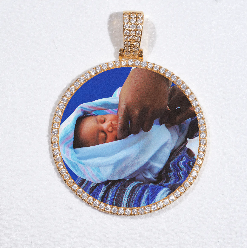 MEDIUM 3D CIRCLE CUSTOM PICTURE PENDANT