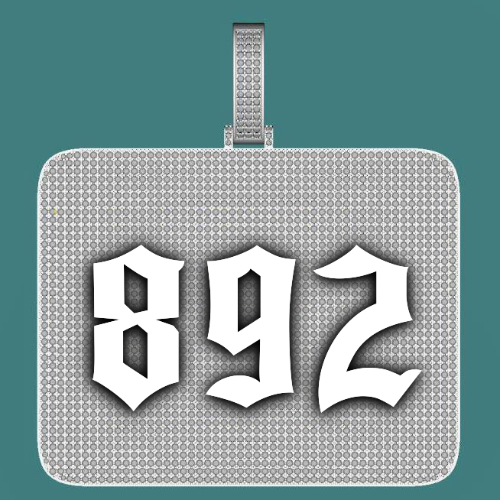 CUSTOM LETTER NECKLACE 3D BIG SQUARE