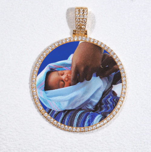 MEDIUM 3D CIRCLE CUSTOM PICTURE PENDANT