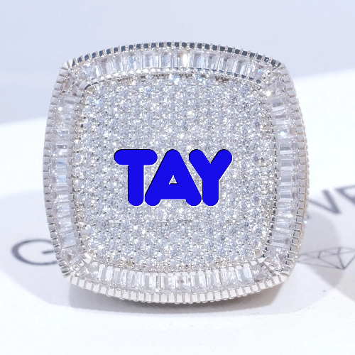 CUSTOM LETTER 3D ICED RING