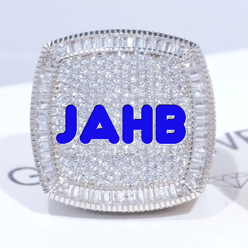 CUSTOM LETTER 3D ICED RING
