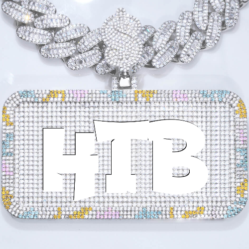 CUSTOM LETTER NECKLACE 3D COLORFUL SQUARE