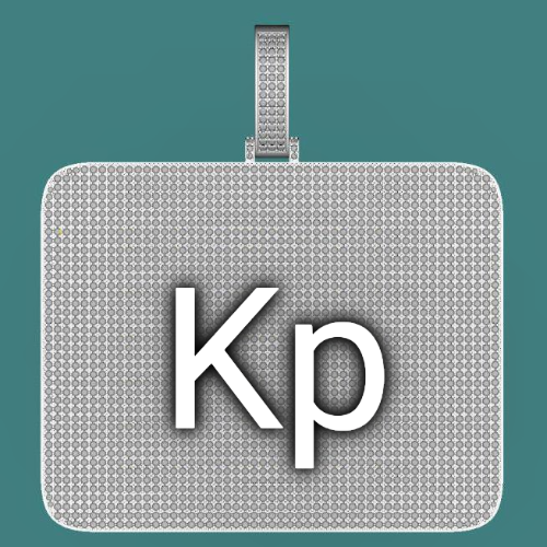 CUSTOM LETTER NECKLACE 3D BIG SQUARE
