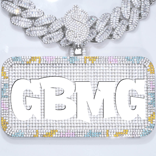 CUSTOM LETTER NECKLACE 3D COLORFUL SQUARE