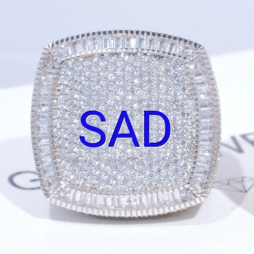 CUSTOM LETTER 3D ICED RING