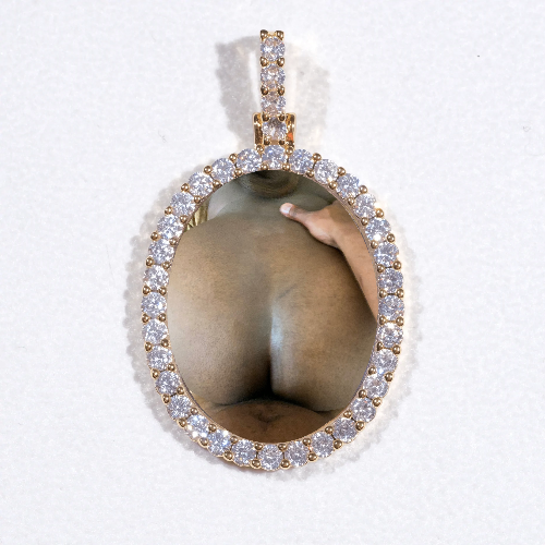 3D Oval Custom Picture Pendant