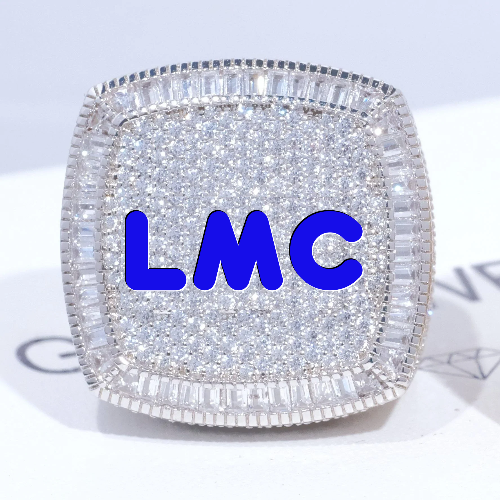 CUSTOM LETTER 3D ICED RING