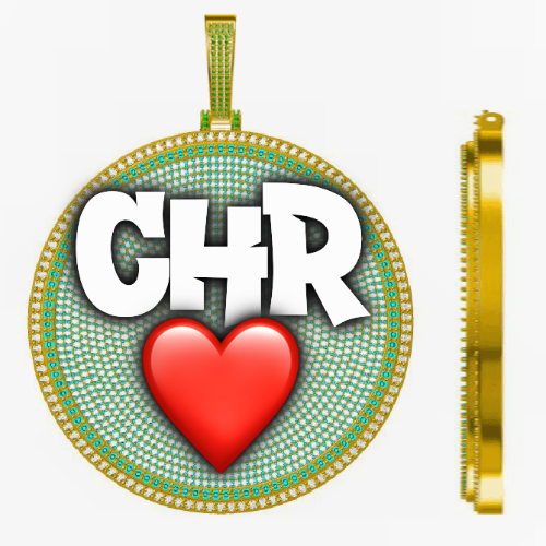CUSTOM LETTER NECKLACE 3D BIG DISC