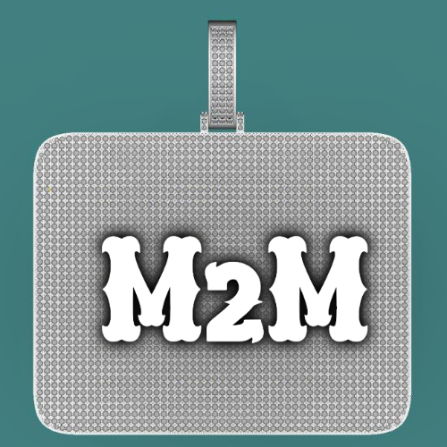 CUSTOM LETTER NECKLACE 3D BIG SQUARE