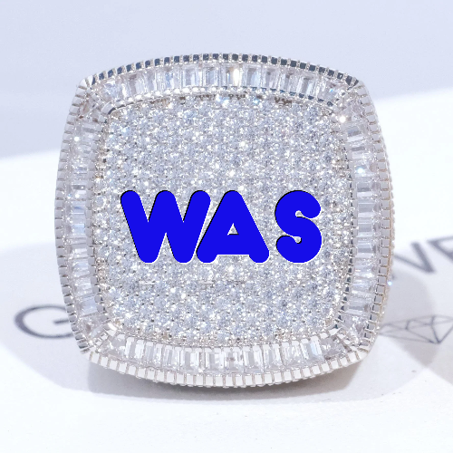 CUSTOM LETTER 3D ICED RING