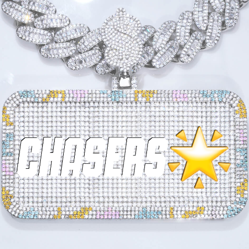 CUSTOM LETTER NECKLACE 3D COLORFUL SQUARE