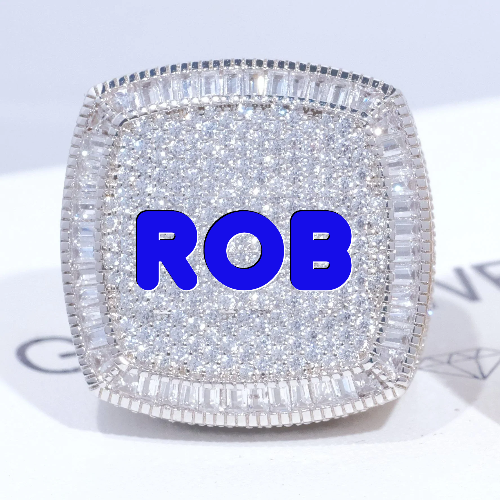 CUSTOM LETTER 3D ICED RING