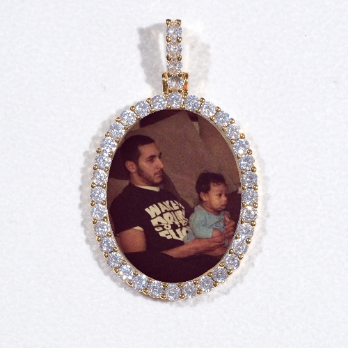 3D Oval Custom Picture Pendant