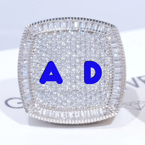CUSTOM LETTER 3D ICED RING